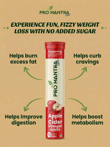 Apple Cider Vinegar Fizzy Tablets (Set of 4)