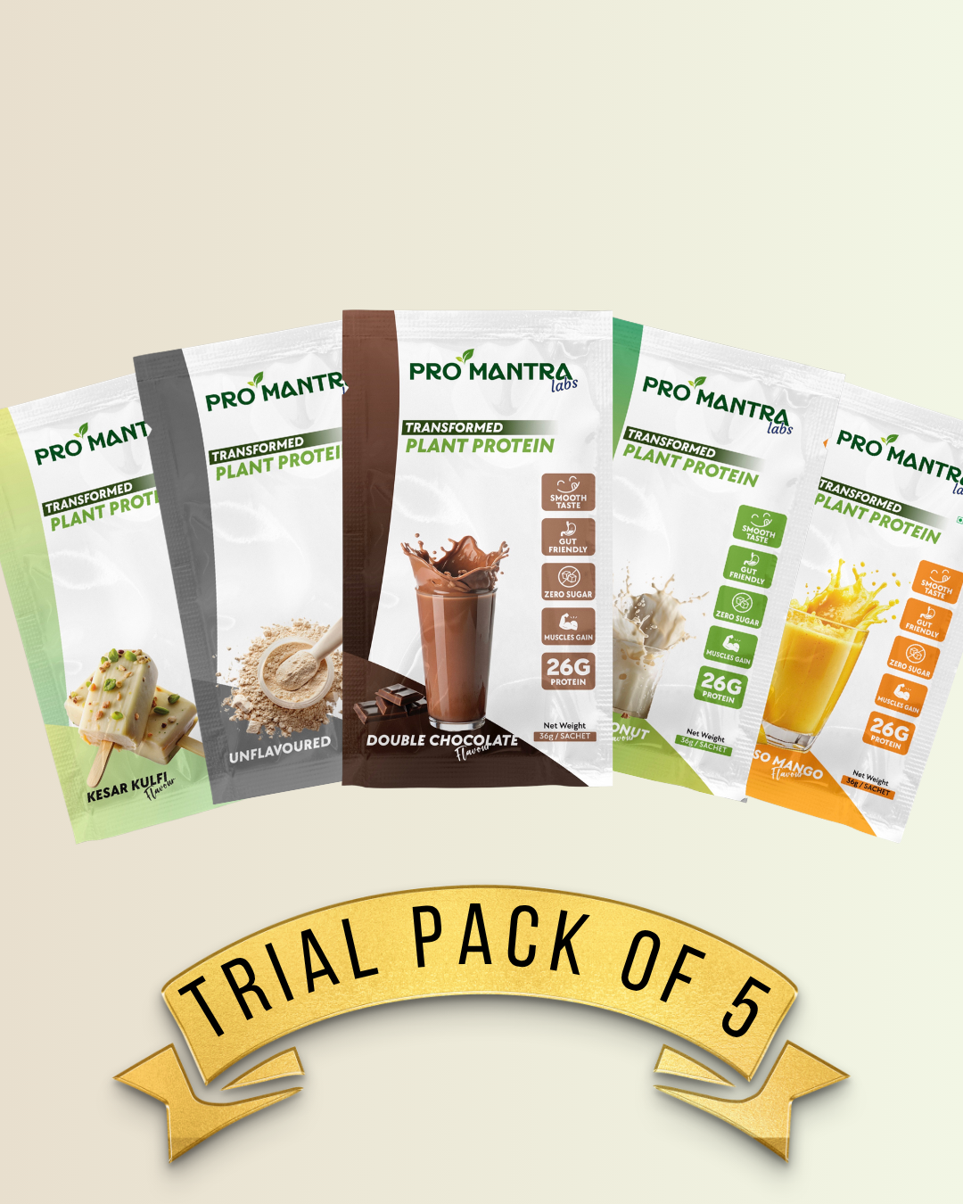 Protein Trial Pack Set of 5 (36g X 5 Sachets)