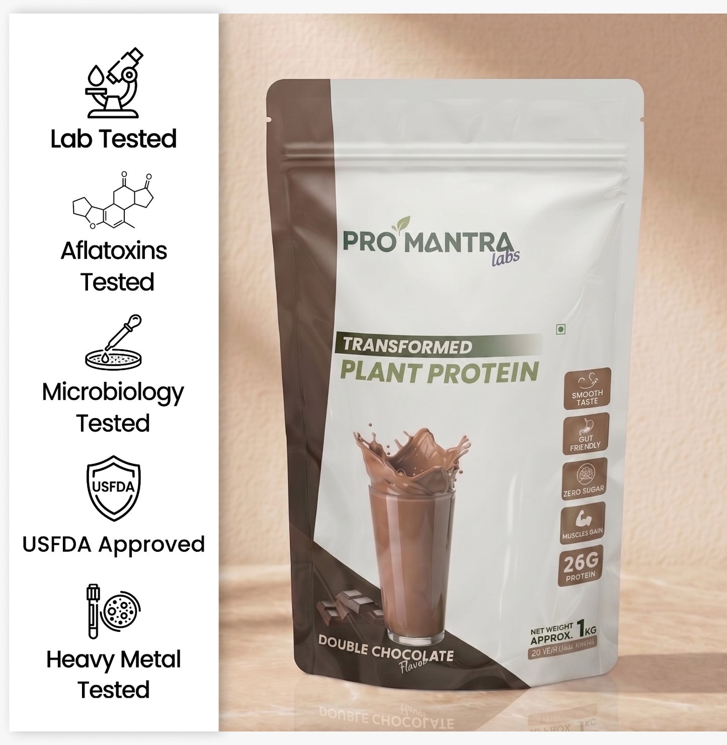 Double Chocolate Flavour Plant Protein 1 kg